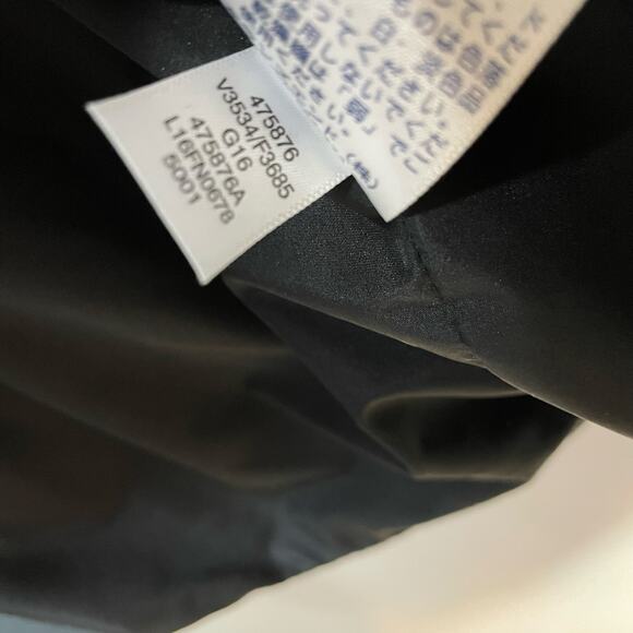 Lands End Black Mid Length Down Puffer Winter Coat Faux Fur 1X Petite 16W 18W - Picture 12 of 12